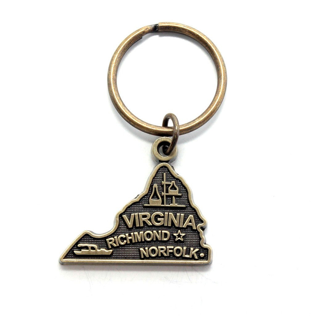 Virginia Keychain - High Quality Thick Metal State Love Key Ring