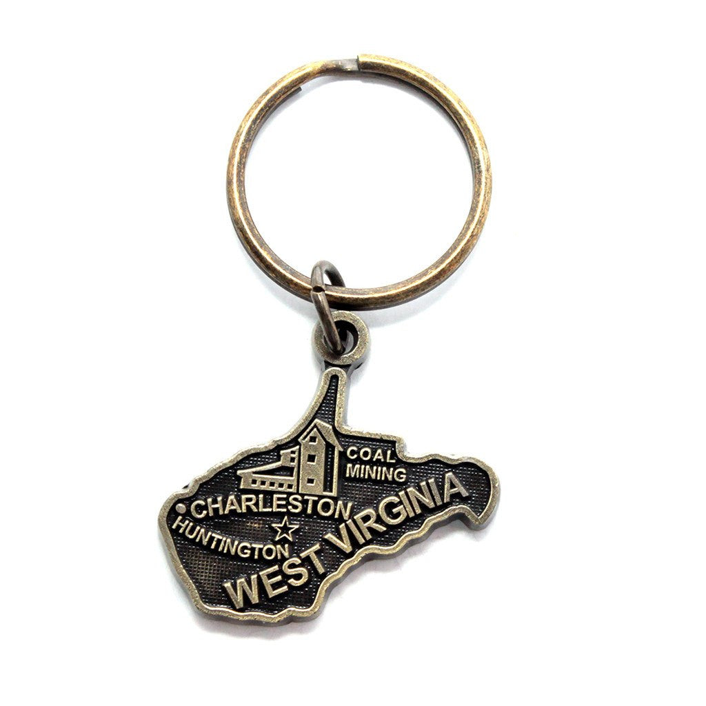 West Virginia Keychain - High Quality Thick Metal State Love Key Ring