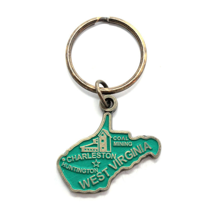 West Virginia Keychain - High Quality Thick Metal State Love Key Ring