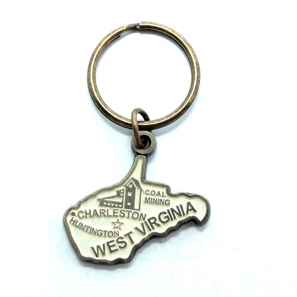 West Virginia Keychain - High Quality Thick Metal State Love Key Ring