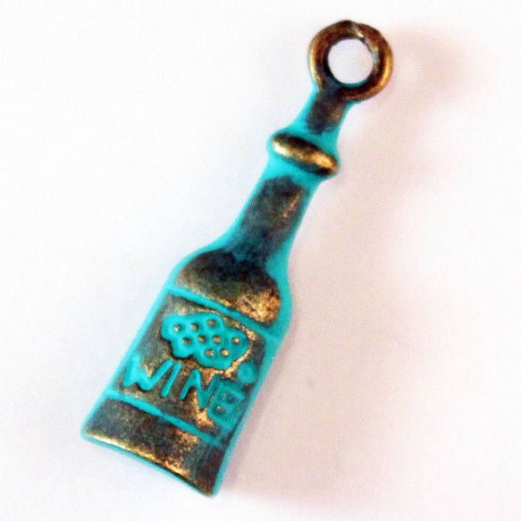 Wine Bottle Charm Bracelet or Necklace
