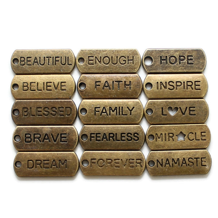 Word Charms-Bracelet, Necklace, Charm Only