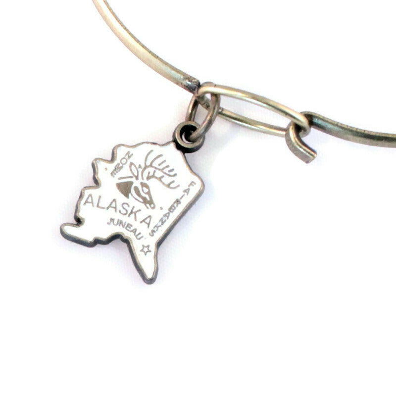 Alaska State Charm Bracelet, Necklace, or Charm Only