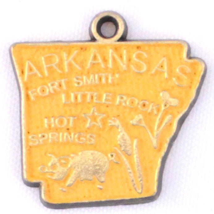 Arkansas State Charm Bracelet, Necklace, or Charm Only