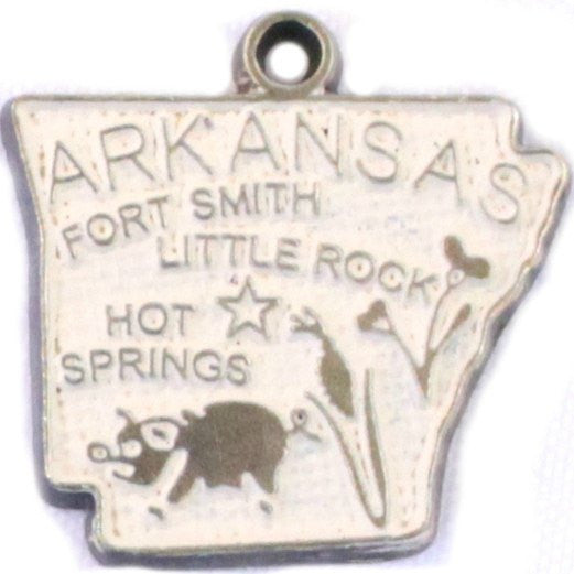 Arkansas State Charm Bracelet, Necklace, or Charm Only