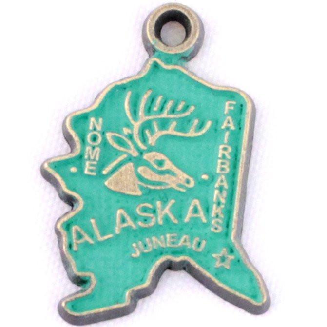 Alaska State Charm Bracelet, Necklace, or Charm Only