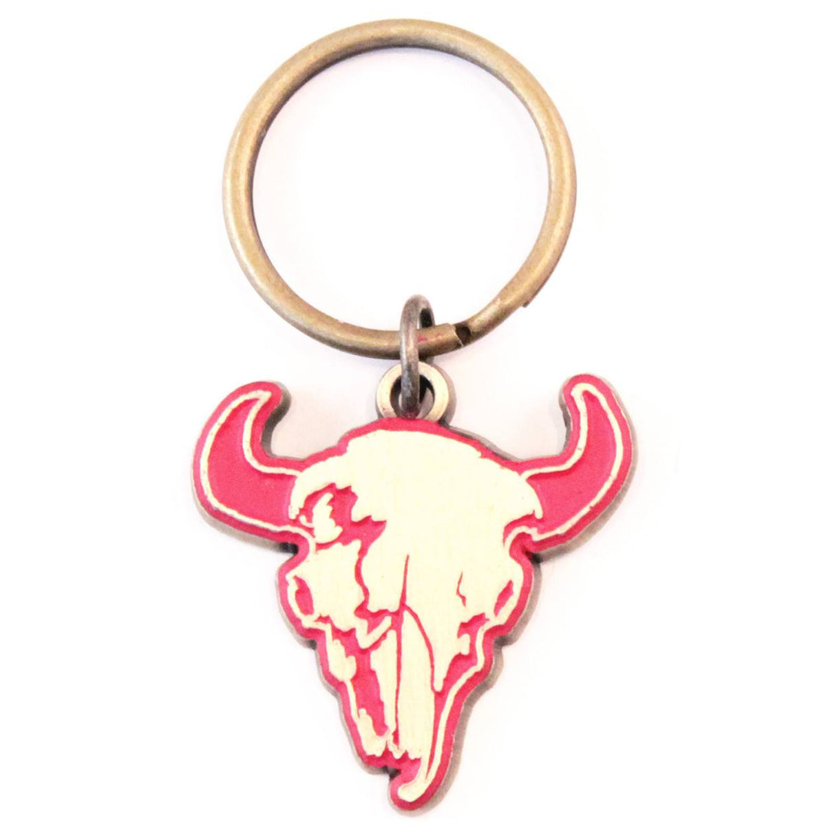 Buffalo Skull Keychain – Gleeful Peacock