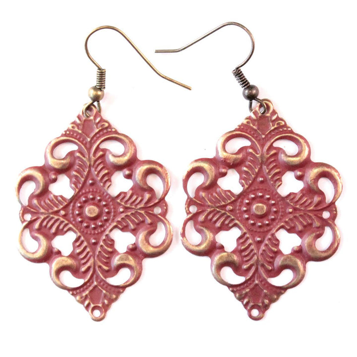Giddy Filigree Earrings - Hand Painted, Lightweight, Lead & Nickel Free