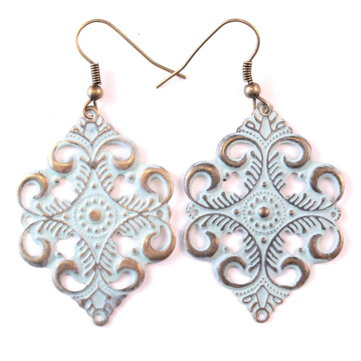 Giddy Filigree Earrings - Hand Painted, Lightweight, Lead & Nickel Free