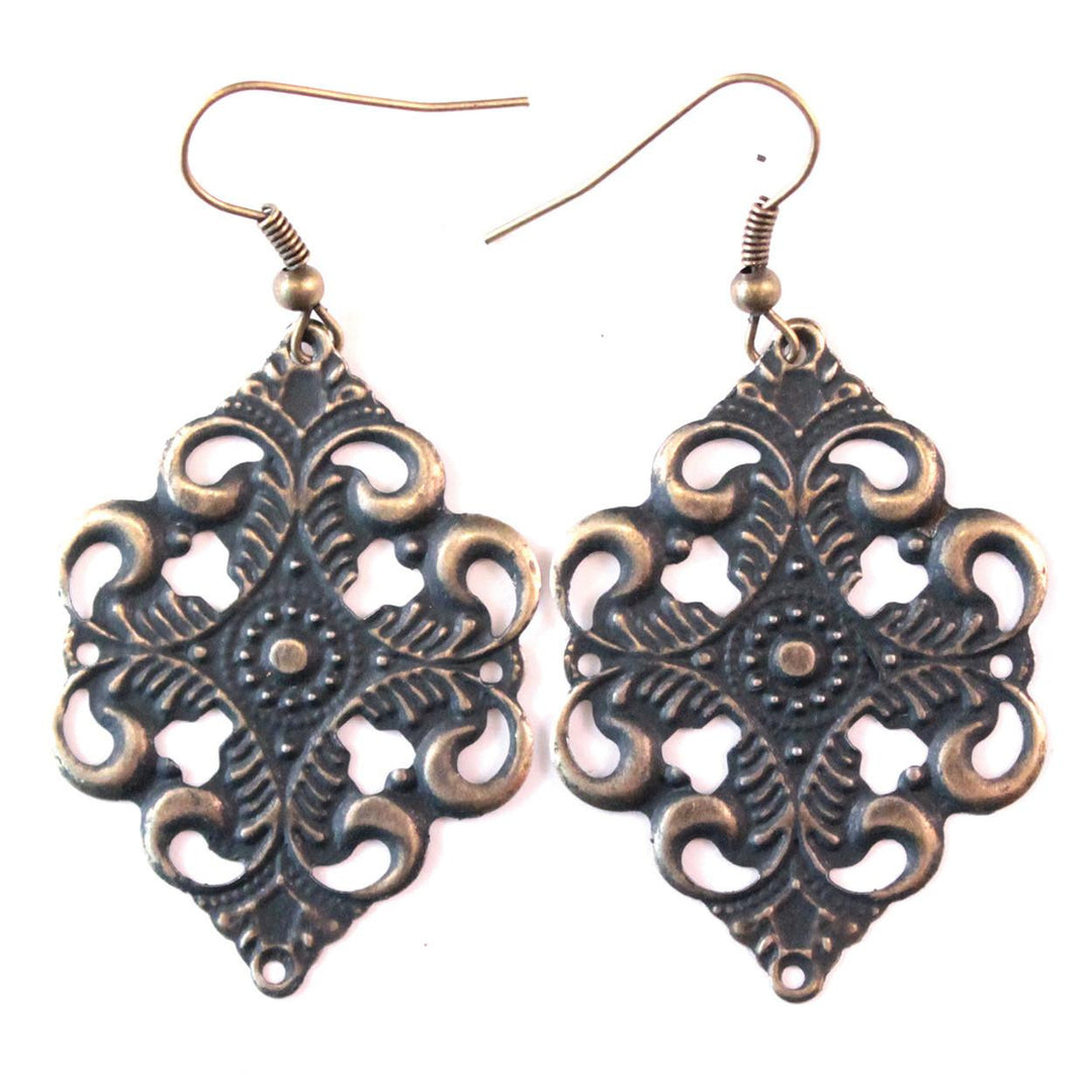 Giddy Filigree Earrings - Hand Painted, Lightweight, Lead & Nickel Free