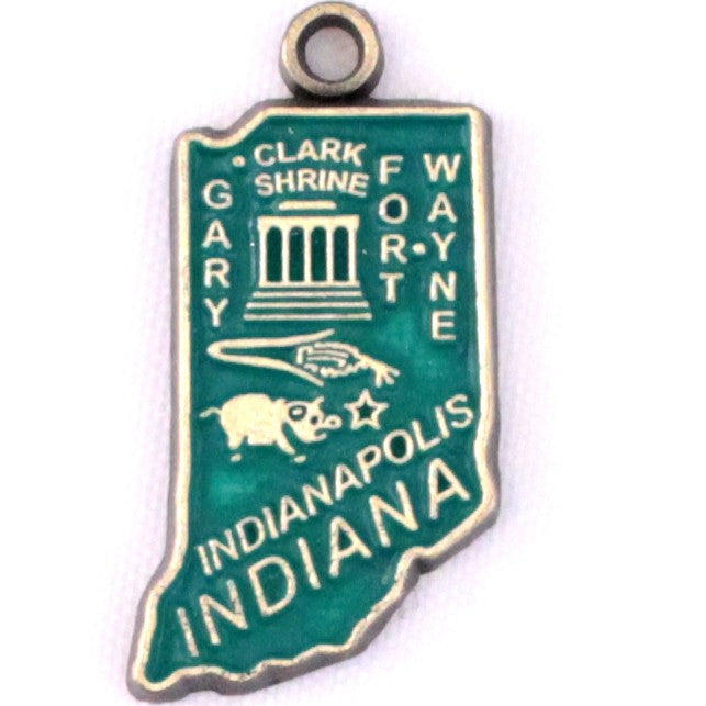 Indiana State Charm Bracelet, Necklace, or Charm Only