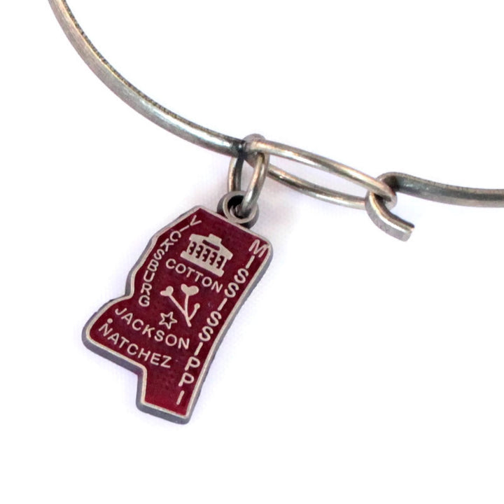 Mississippi State Charm Bracelet, Necklace, or Charm Only