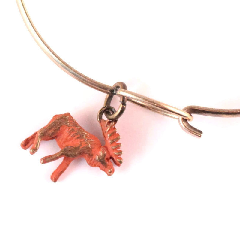 Moose Charm Bracelet, Necklace, or Charm Only