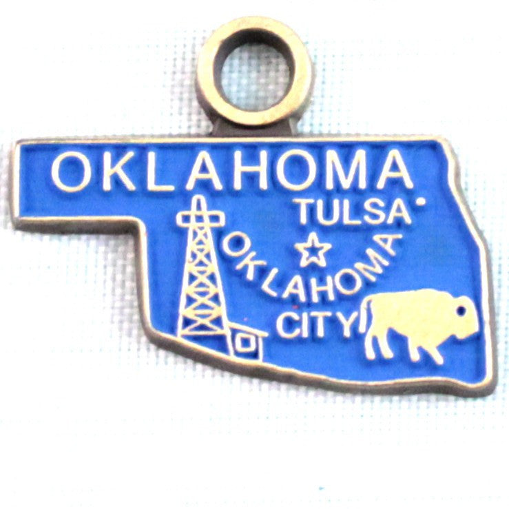 Oklahoma State Charm Bracelet, Necklace, or Charm only