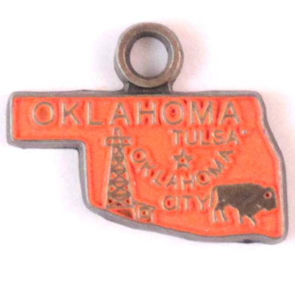 Oklahoma State Charm Bracelet, Necklace, or Charm only