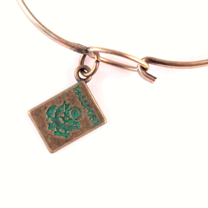 Passport Charm Bracelet, Necklace, or Charm Only