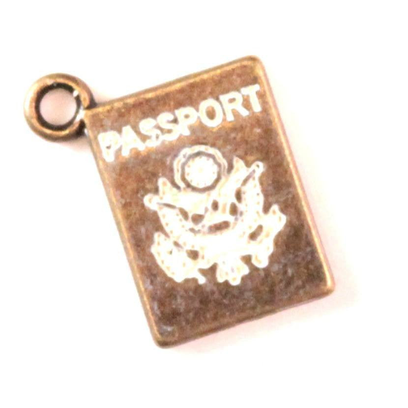 Passport Charm Bracelet, Necklace, or Charm Only