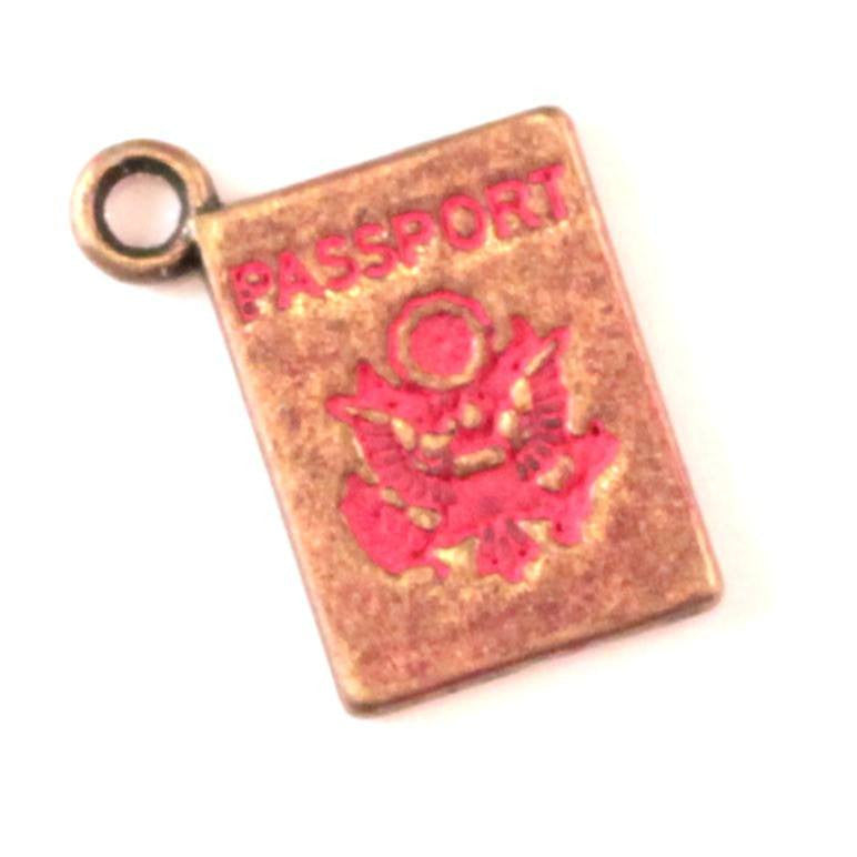 Passport Charm Bracelet, Necklace, or Charm Only
