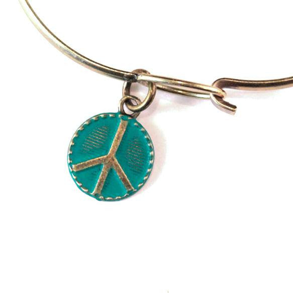 Peace Sign Charm Bracelet, Necklace, Earrings, or Charm Only