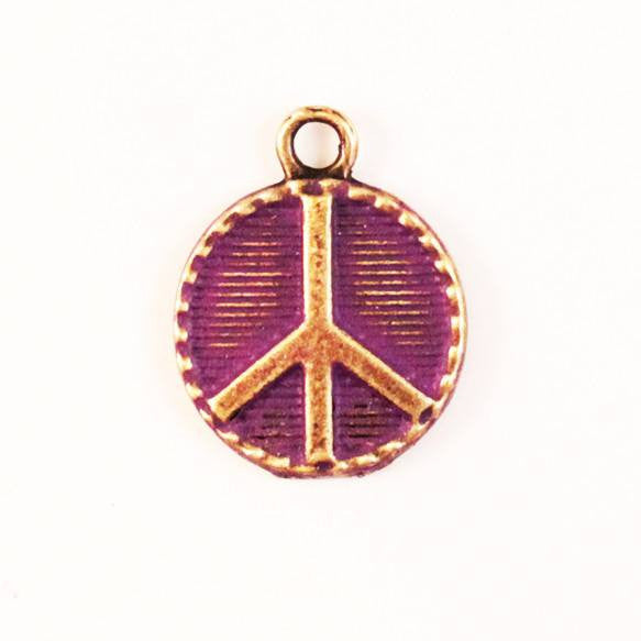 Peace Sign Charm Bracelet, Necklace, Earrings, or Charm Only