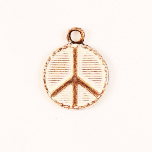 Peace Sign Charm Bracelet, Necklace, Earrings, or Charm Only