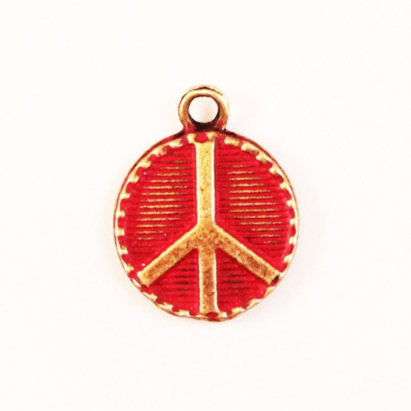 Peace Sign Charm Bracelet, Necklace, Earrings, or Charm Only