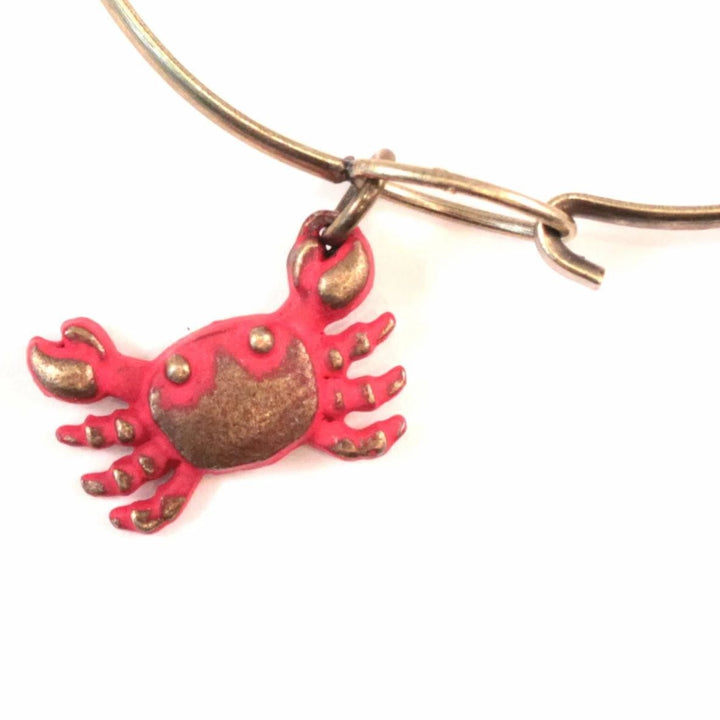Crab Charm Bracelet, Necklace, or Charm Only