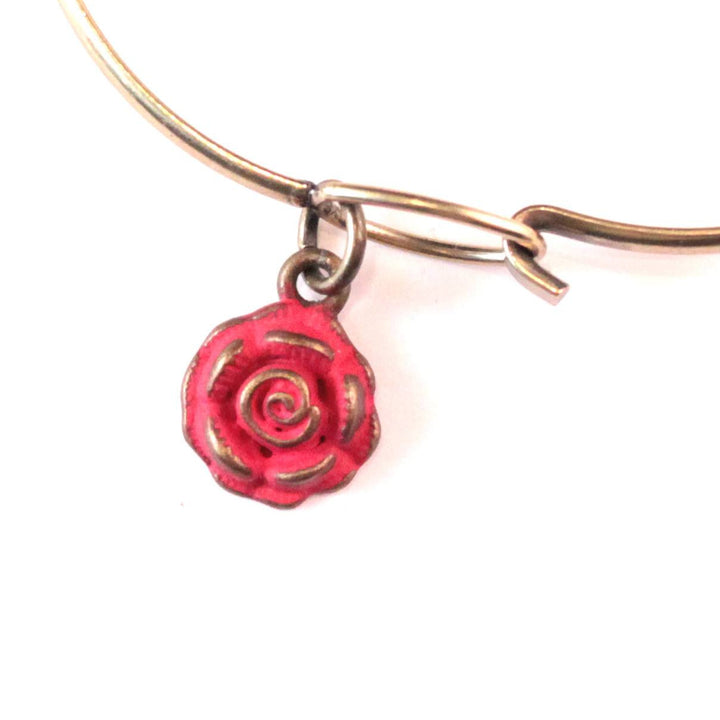 Rose Charm Bracelet, Necklace, or Charm Only