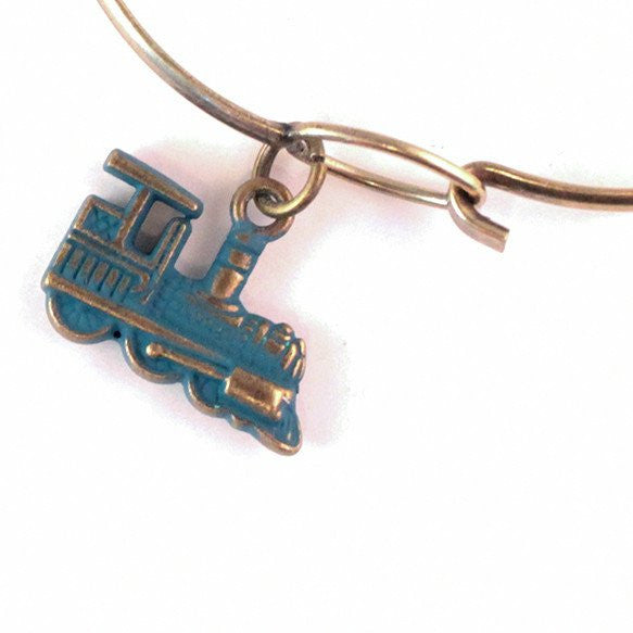 Train Charm Bracelet or Necklace