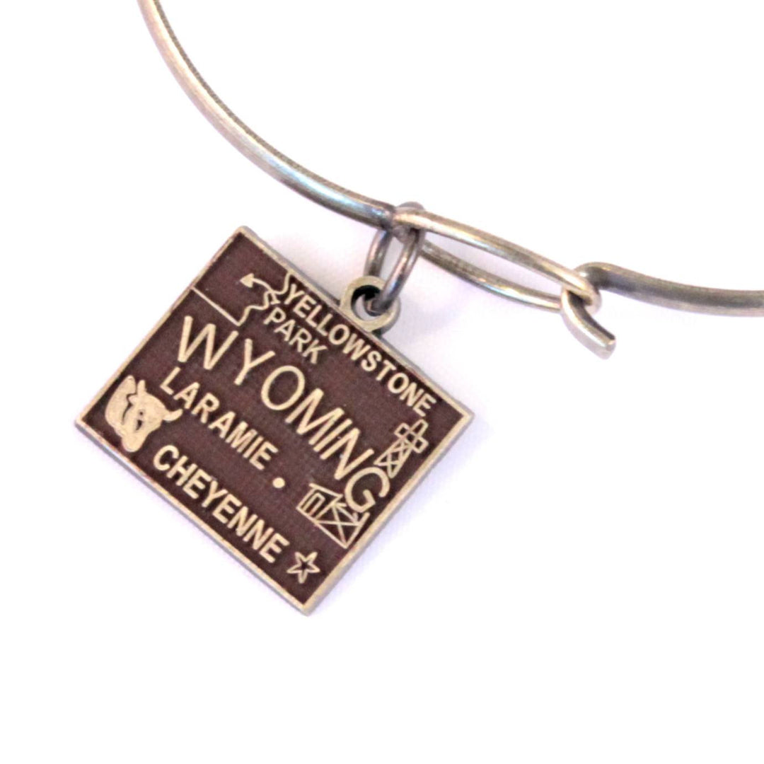 Wyoming State Love Charm Bracelet, Necklace, or Charm only